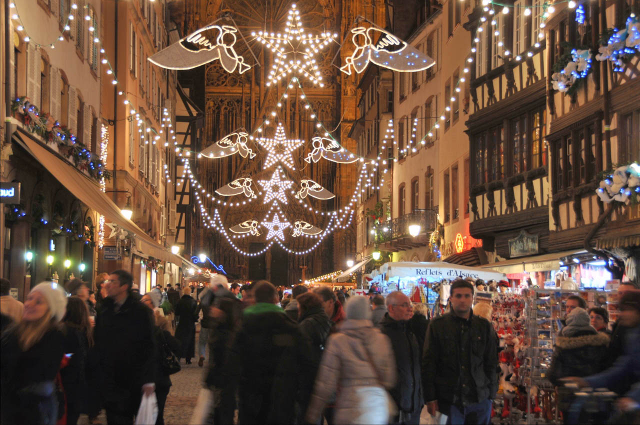 Atelier photo de nuit marché de Noël de Strasbourg
